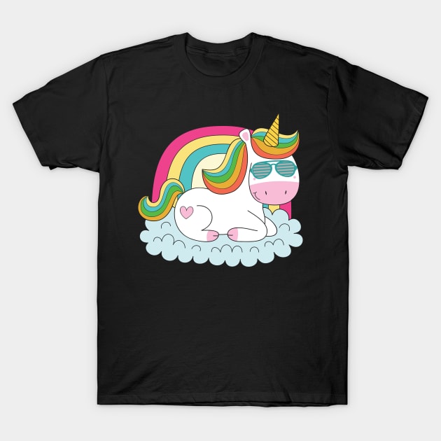 Unicorn rainbow T-Shirt by HBfunshirts